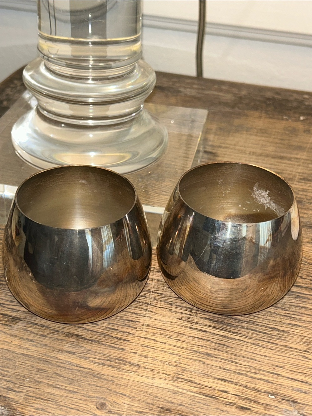 Vintage Silverplated Brass Roly Poly Cups by WM.A.ROGERS